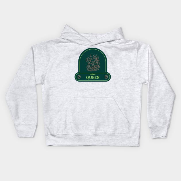 coffee queen Kids Hoodie by tedd